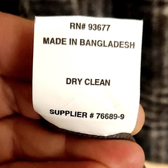 Stafford Mens New  Grey Black Plaid  Wool Blend Overcoat - Picture 5 of 10